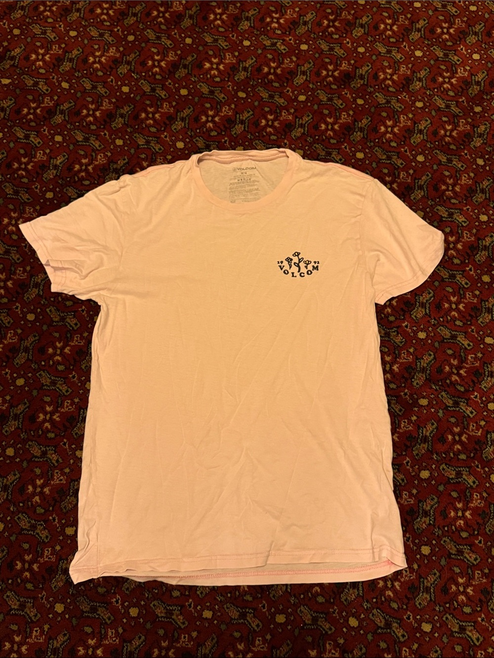 Volcom Men’s Pale Pink Short Sleeve Graphic Tee